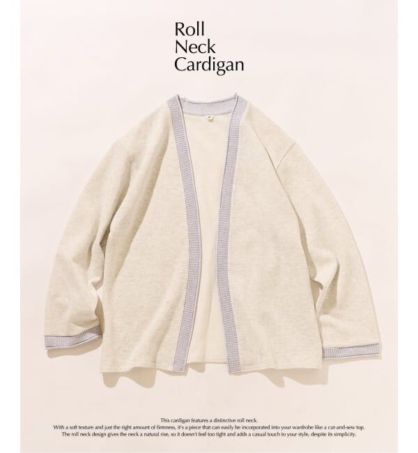 417 EDIFICE「ロールネック ニットカーディガン」|カーディガン|グレーB