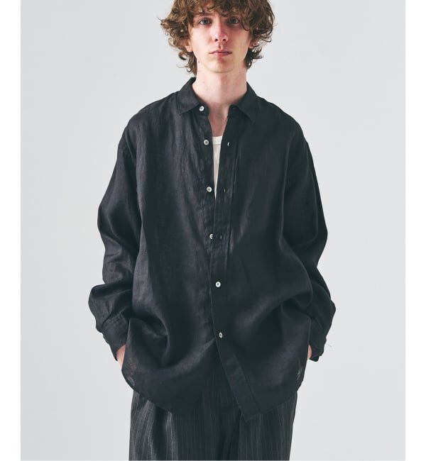 417 EDIFICE「NORMANDY LINEN / ノルマンディリネンシャツ」|シャツ・ブラウス|ブラック