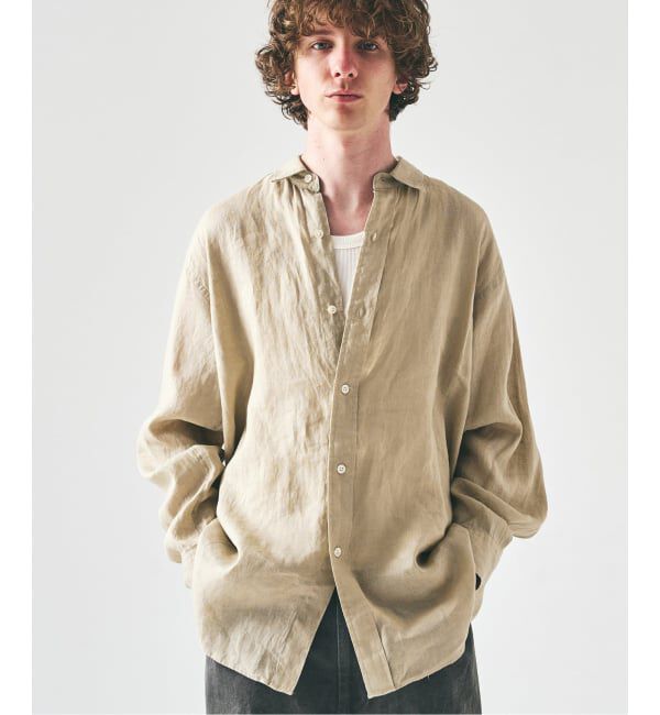 417 EDIFICE「NORMANDY LINEN / ノルマンディリネンシャツ」|シャツ・ブラウス|ベージュ