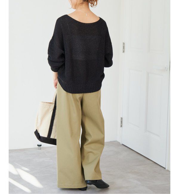 Spick and Span「ペーパーヤーンVネックカーディガン」|カーディガン|