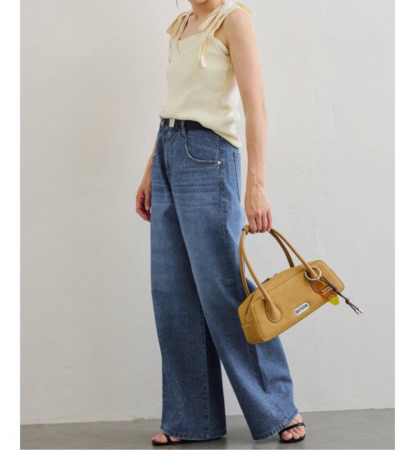 U by SPICK&SPAN「グリッタールーズバギーデニム」|デニム|