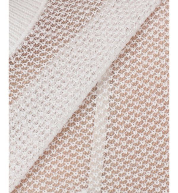 NOBLE「《予約》メッシュJ/Q シアークルーショートカーディガン」|カーディガン|