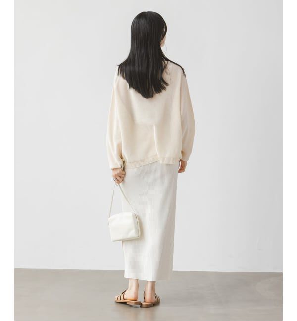 NOBLE「《追加予約・新色》ペーパーヤーン裏天竺プルオーバー(オレンジ・レッド)」|ニット・セーター|