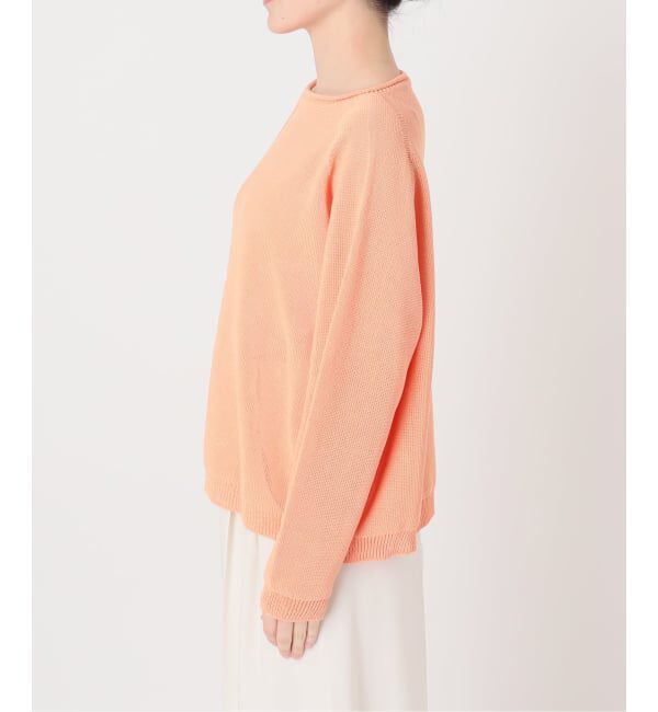 NOBLE「《追加予約・新色》ペーパーヤーン裏天竺プルオーバー(オレンジ・レッド)」|ニット・セーター|