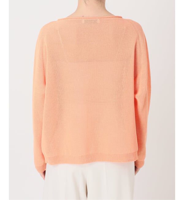 NOBLE「《追加予約・新色》ペーパーヤーン裏天竺プルオーバー(オレンジ・レッド)」|ニット・セーター|