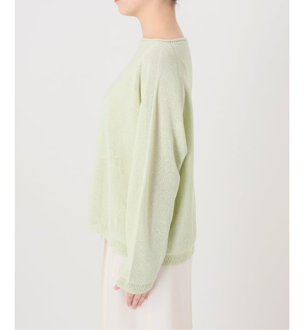 NOBLE「《追加予約》ペーパーヤーン裏天竺プルオーバー(グリーン・ブルー)」|ニット・セーター|