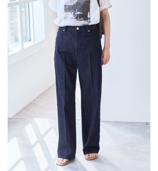 U by SPICK&SPAN「《追加予約》ハイライズストレートデニム」|デニム|