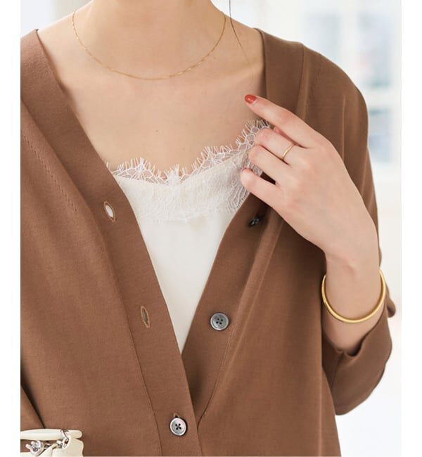 Spick and Span「《新色有り / 追加予約》サテンレースキャミソール」|キャミソール|