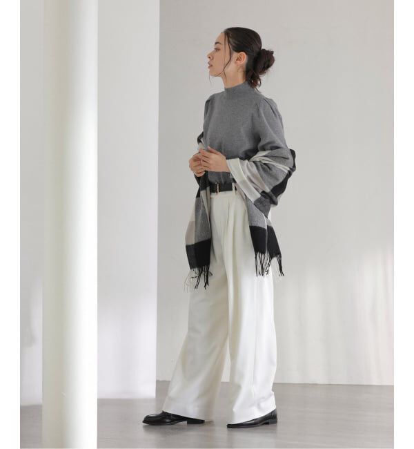  「【洗える】ウォッシャブルギャザースリーブプルオーバー」|ニット・セーター|