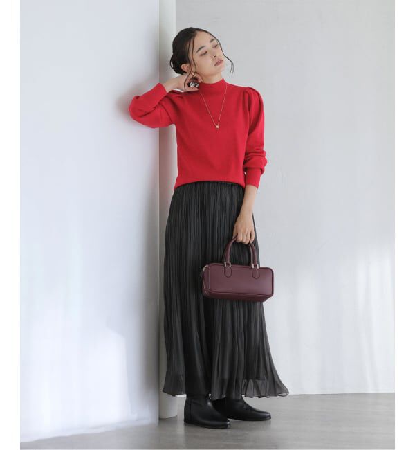  「【洗える】ウォッシャブルギャザースリーブプルオーバー」|ニット・セーター|