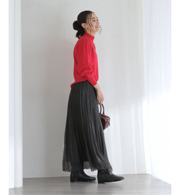  「【洗える】ウォッシャブルギャザースリーブプルオーバー」|ニット・セーター|