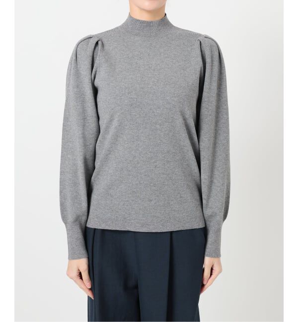  「【洗える】ウォッシャブルギャザースリーブプルオーバー」|ニット・セーター|