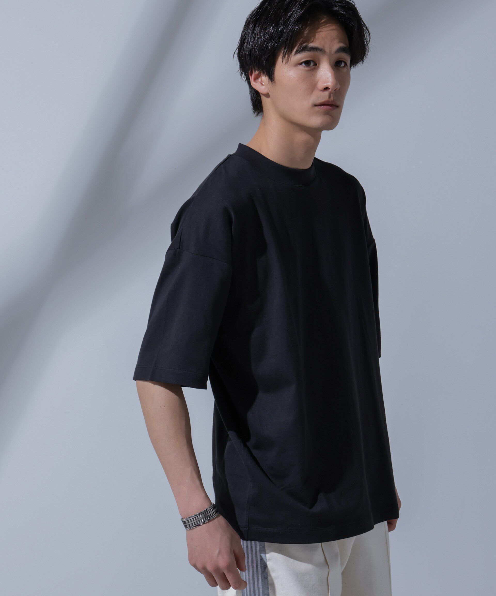 nano･universe「Anti Soaked(R)汗染み防止 クルーネックビッグT」|Tシャツ・カットソー|