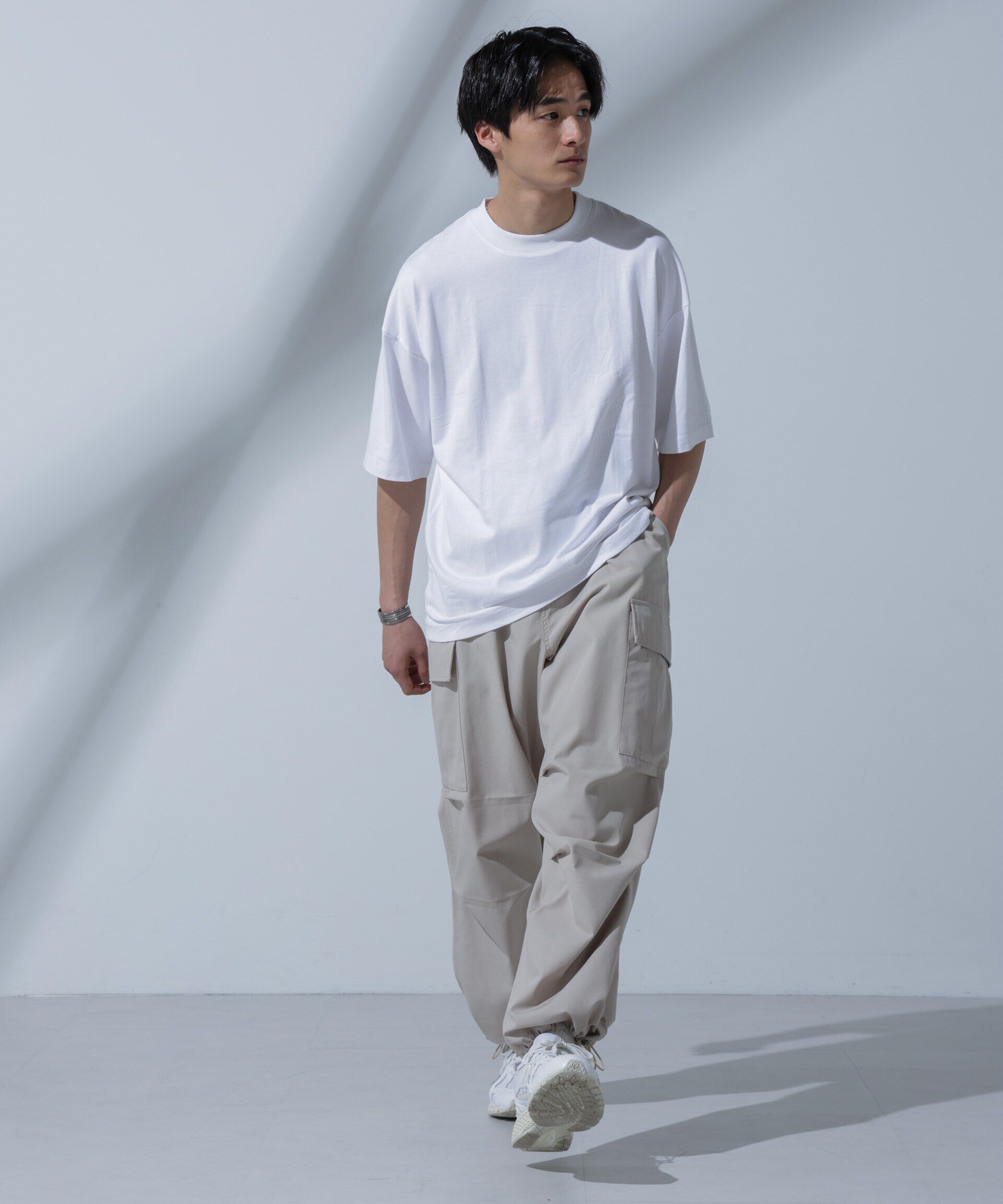 nano･universe「Anti Soaked(R)汗染み防止 クルーネックビッグT」|Tシャツ・カットソー|