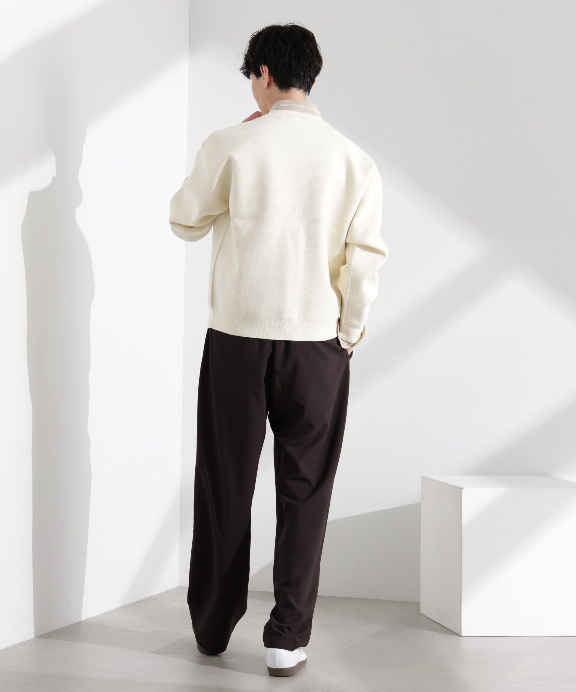 nano･universe「「大人のスウェット」スウェットライク接結クルーネックニット」|ニット・セーター|