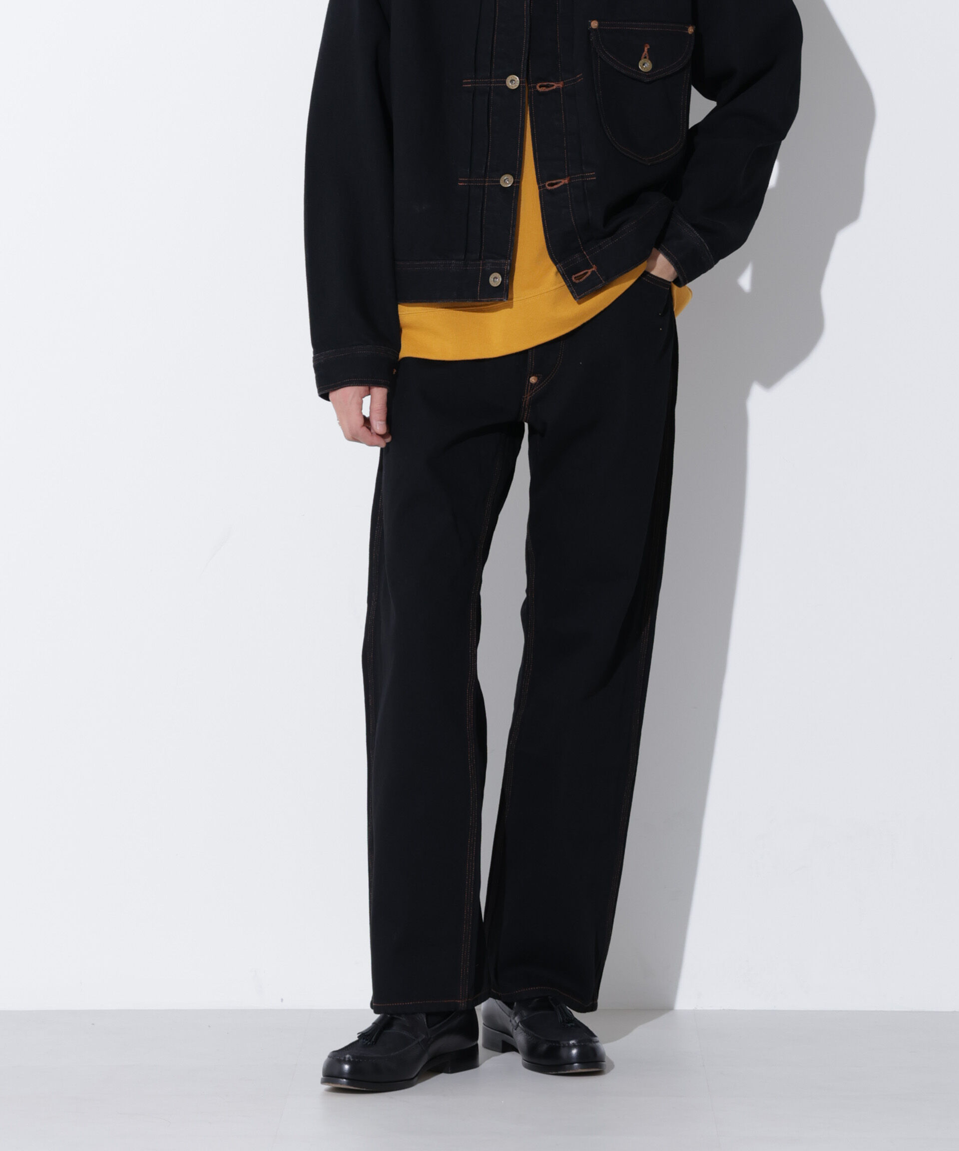 nano･universe「LEE/別注 COW BOY PANTS(セットアップ可)」|チノ|ブラック