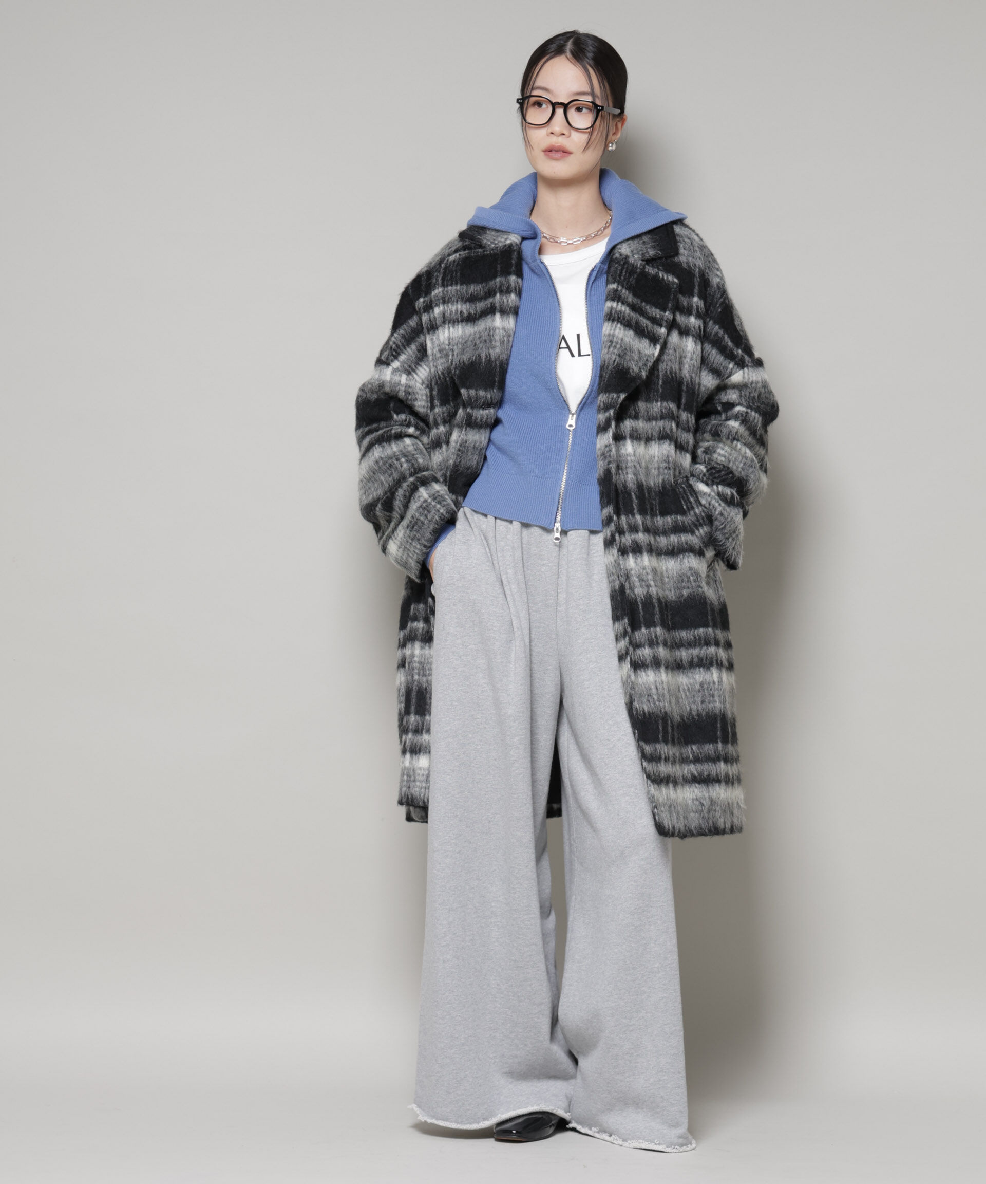 nano･universe「シャギーチェックコート」|その他|