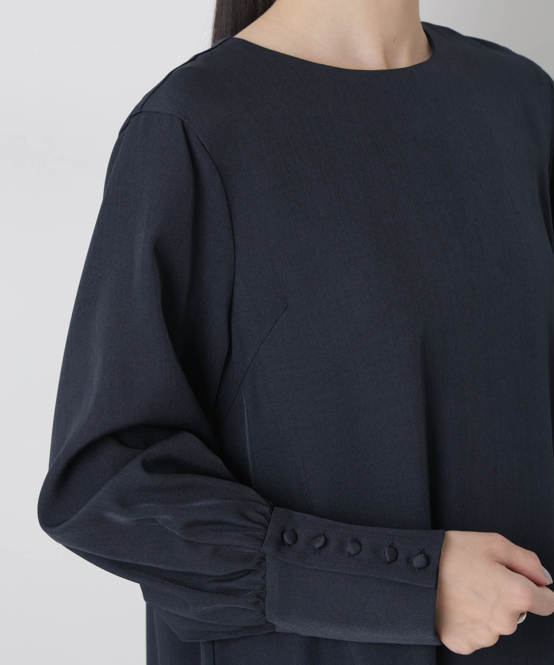 nano･universe「ヘムフレアクルミボタンスリーブワンピース」|ワンピース|