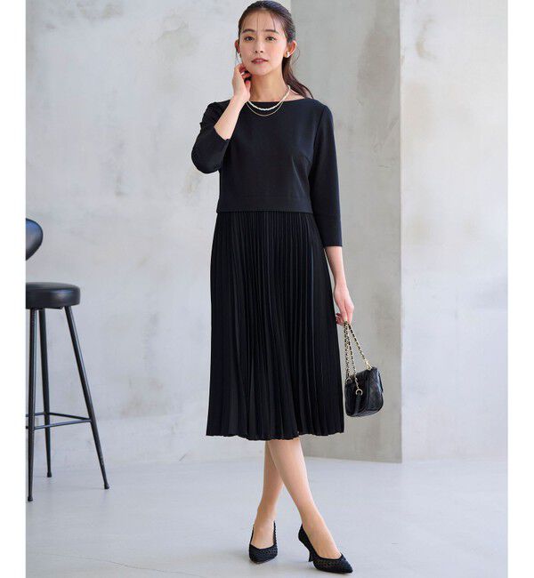 組曲「【KUMIKYOKU NAVY】ジャージーコンビプリーツ ワンピース」|ワンピース|