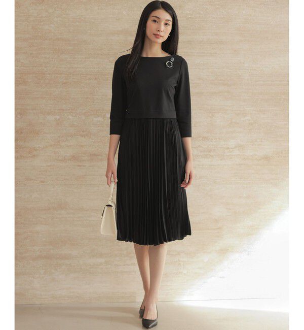 組曲「【KUMIKYOKU NAVY】ジャージーコンビプリーツ ワンピース」|ワンピース|