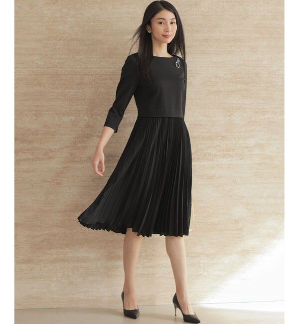 組曲「【KUMIKYOKU NAVY】ジャージーコンビプリーツ ワンピース」|ワンピース|