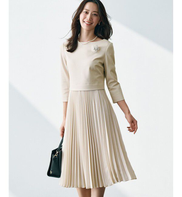 組曲「【KUMIKYOKU NAVY】ジャージーコンビプリーツ ワンピース」|ワンピース|