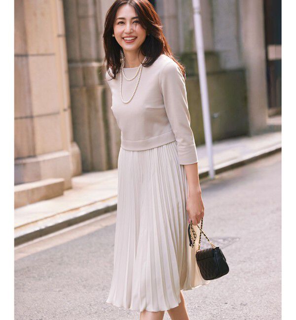 組曲「【KUMIKYOKU NAVY】ジャージーコンビプリーツ ワンピース」|ワンピース|