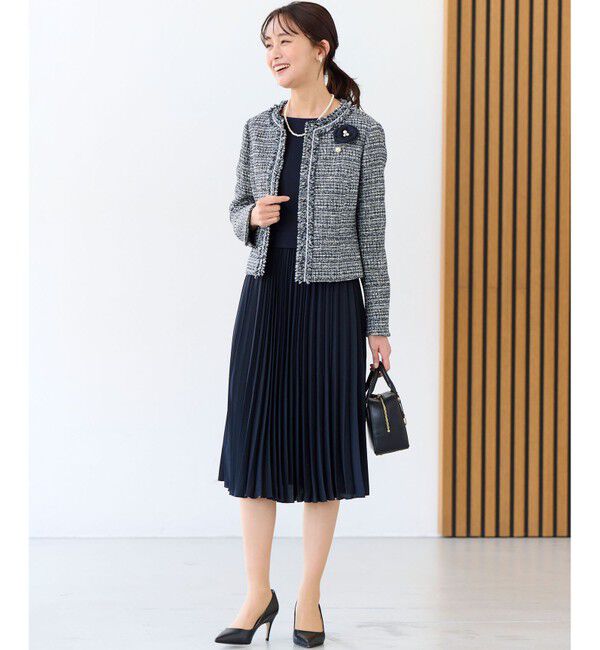 組曲「【KUMIKYOKU NAVY】ジャージーコンビプリーツ ワンピース」|ワンピース|