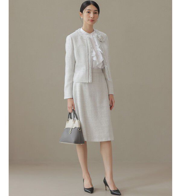 組曲「【KUMIKYOKU NAVY】コットンタッチシャーティングラッフルフレア ブラウス」|シャツ・ブラウス|