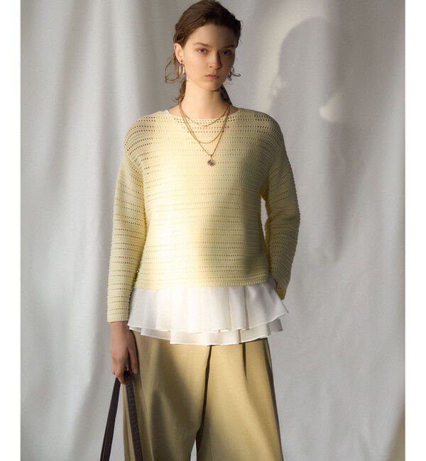 23区「ナチュラルコットンベア シアーペプラム タンクトップ」|タンクトップ|