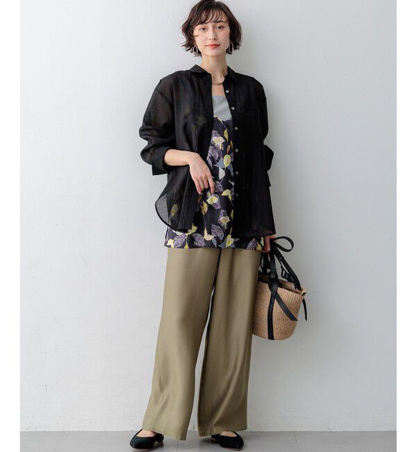 23区「リネンミックスシアースラブ オーバーシャツ」|シャツ・ブラウス|