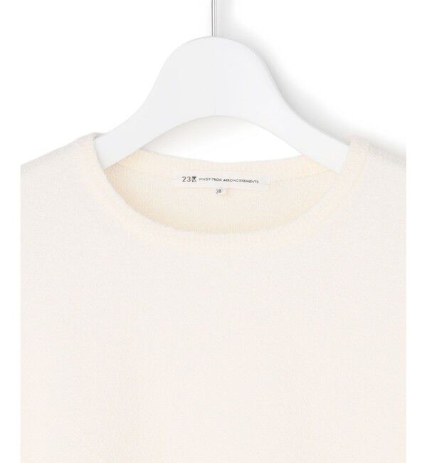 23区「コットンナイロンミニブークレ ニットT」|ニット・セーター|