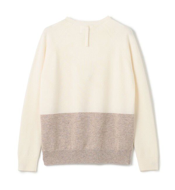 BEIGE,「【WEB限定・洗える】DEMING / バイカラーウールクルーネックニット」|ニット・セーター|