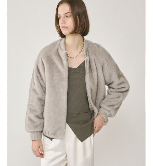 Diagram「フェイクミンクファーブルゾン」|ブルゾン・スタジャン|グレー