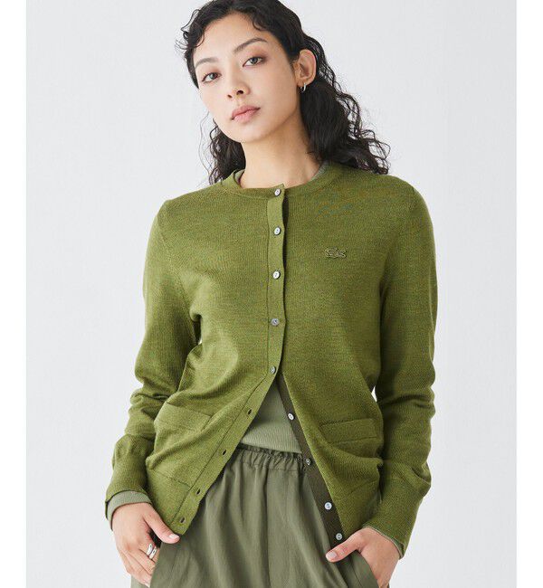 LACOSTE「ウォッシャブルウールニットカーディガン」|カーディガン|