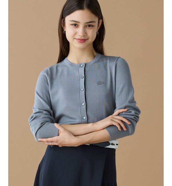 LACOSTE「ウォッシャブルウールニットカーディガン」|カーディガン|