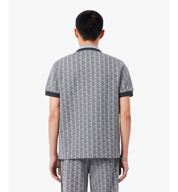 LACOSTE「モノグラムジャカード半袖ポロシャツ」|ポロシャツ|