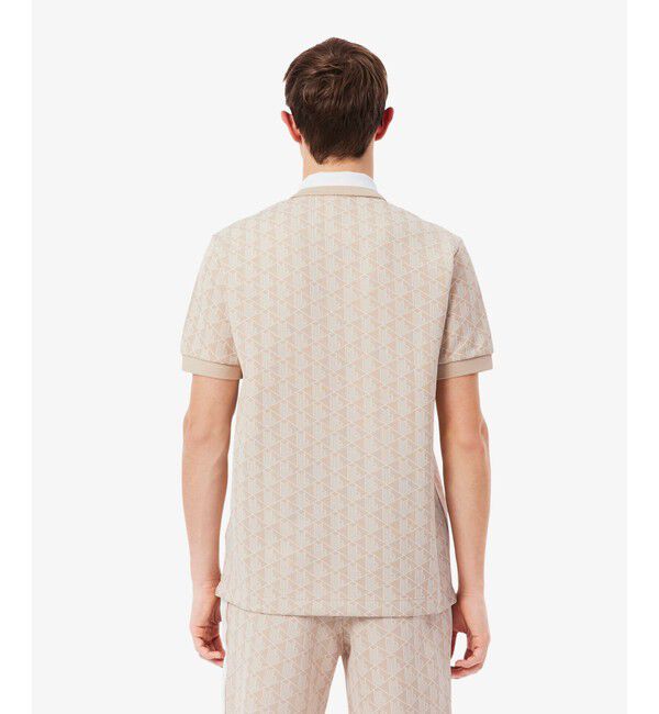 LACOSTE「モノグラムジャカード半袖ポロシャツ」|ポロシャツ|