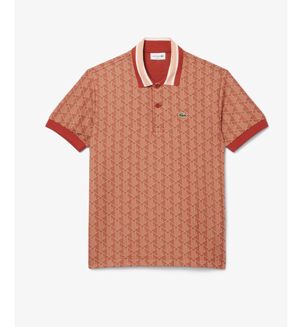 LACOSTE「モノグラムジャカード半袖ポロシャツ」|ポロシャツ|