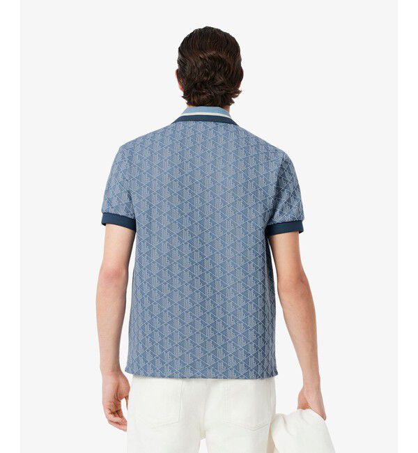 LACOSTE「モノグラムジャカード半袖ポロシャツ」|ポロシャツ|