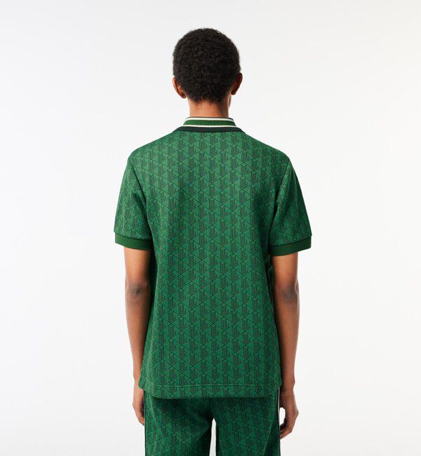 LACOSTE「モノグラムジャカード半袖ポロシャツ」|ポロシャツ|