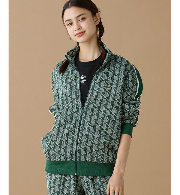 LACOSTE「モノグラムジャカードトラックジャケット 【セットアップ対応】」|スウェット・ジャージ|アーミー