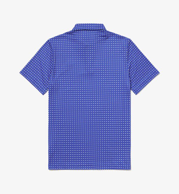 LACOSTE「UVカット ミニマム総柄プリント 比翼仕立て ウルトラドライ ゴルフポロシャツ」|ポロシャツ|