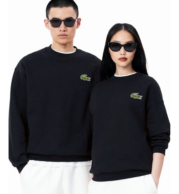 LACOSTE「エッセンシャルクルーネックスウェット トレーナー」|スウェット・ジャージ|ブラック