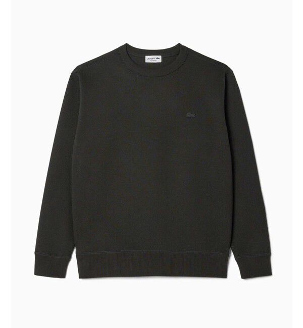 LACOSTE「ワントーンクルーネック 鹿の子ニット / 鹿の子スウェット」|スウェット・ジャージ|