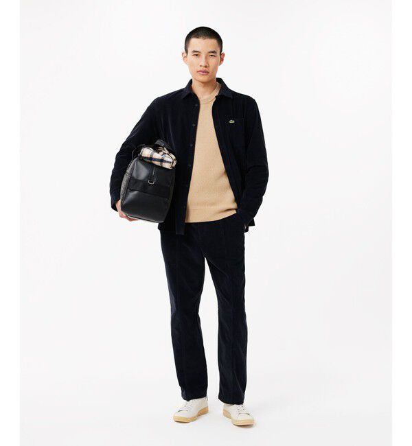 LACOSTE「センターラインステッチ コーデュロイイージーパンツ」|チノ|