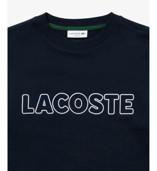 LACOSTE「アウトラインネームステッチクルーネックスウェット トレーナー」|スウェット・ジャージ|