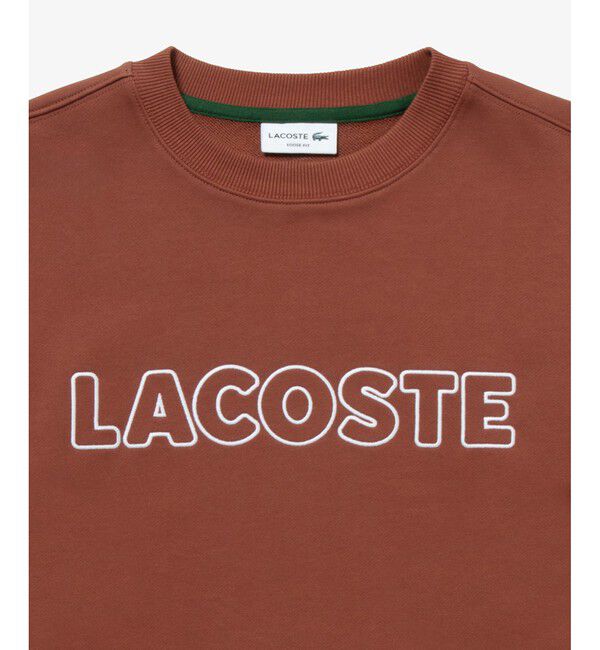 LACOSTE「アウトラインネームステッチクルーネックスウェット トレーナー」|スウェット・ジャージ|