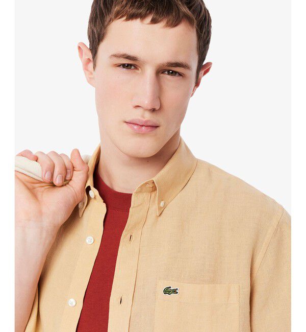 LACOSTE「リネンボタンダウンシャツ」|シャツ・ブラウス|