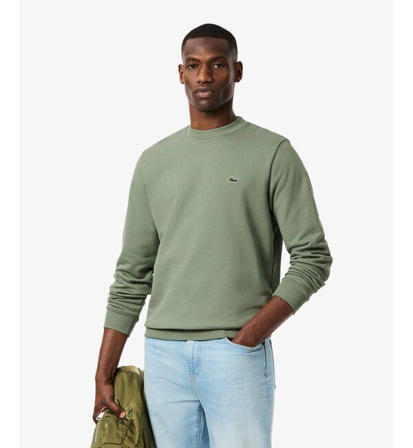 LACOSTE「エッセンシャルクルーネックスウェット」|スウェット・ジャージ|セージグリーン
